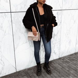 bershka teddy jacket♡